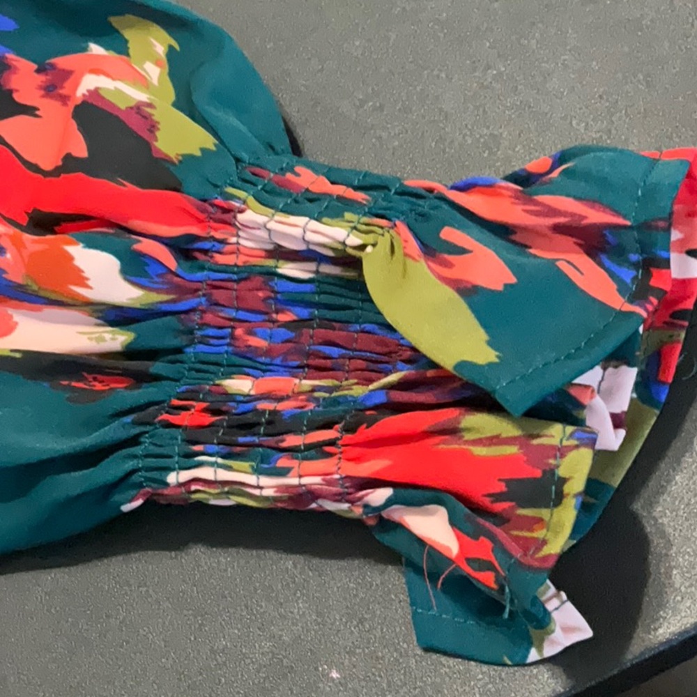 Floral Print Women's Blouse - Picture 3 of 6